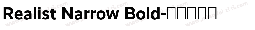 Realist Narrow Bold字体转换